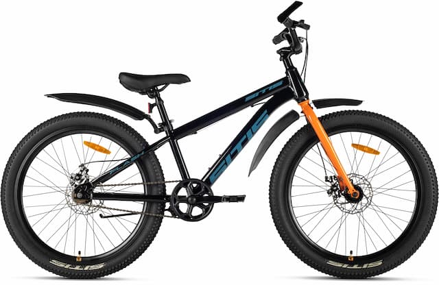 Велосипед SITIS FLASH Regid 1SP 24" (2026) Black-Grey-Orange