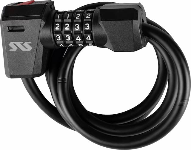Велозамок STS M609 10 мм x150 см кодовый черный