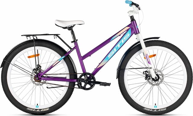 Велосипед SITIS ANY Regit 1SP 26" (2026) Dark Purple-Turquoise-White