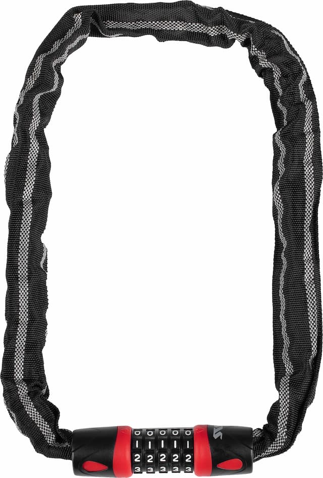 Велозамок STS M604 6mm x90cm кодовый черный