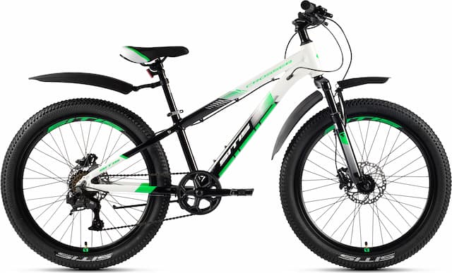 Велосипед SITIS CROSSER 7SP HD 24" (2024) Black-White-Green
