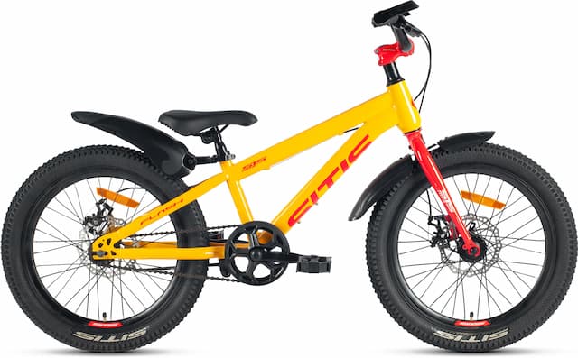 Велосипед SITIS FLASH Regid 1SP 20" (2024) Yellow-Red