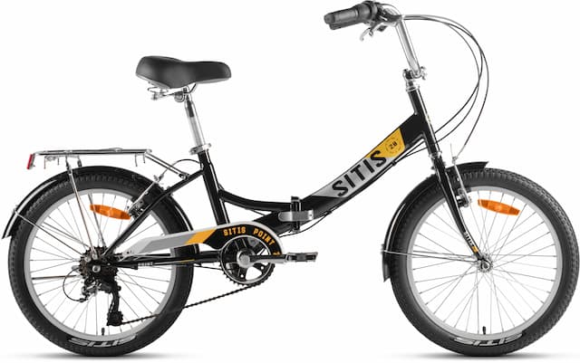 Велосипед SITIS POINT 7sp 20" (2025) Black-Grey-Yellow