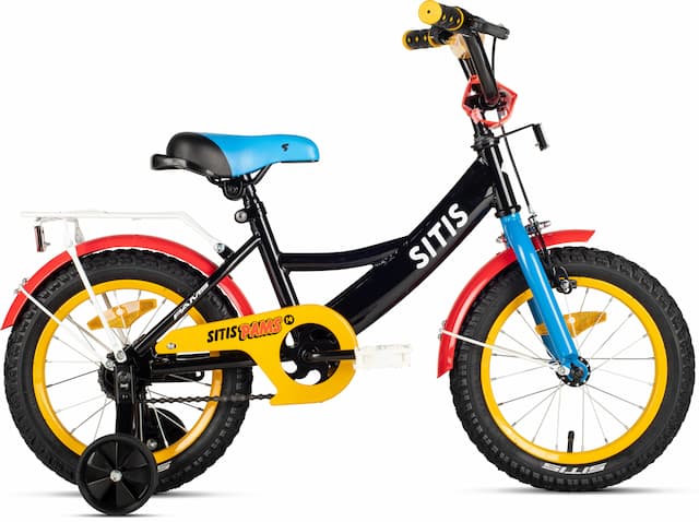 Велосипед SITIS PAMS 14 (2025) Black-Blue-Yellow