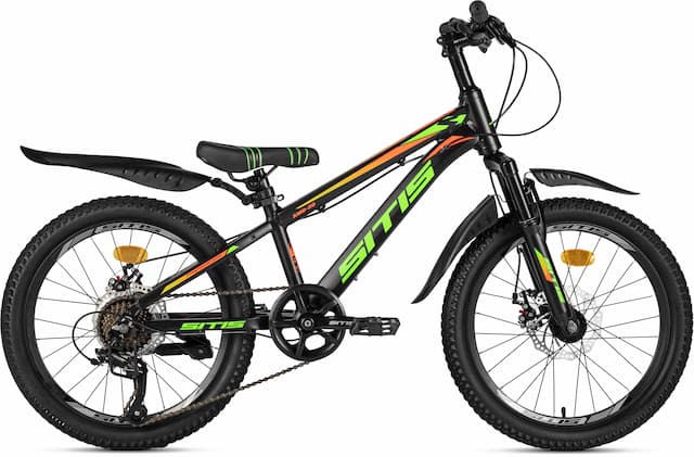 Велосипед SITIS AMD 7SP 20" (2025) Black-Green