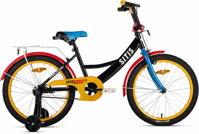 Велосипед SITIS PAMS 20 (2025) Black-Blue-Yellow