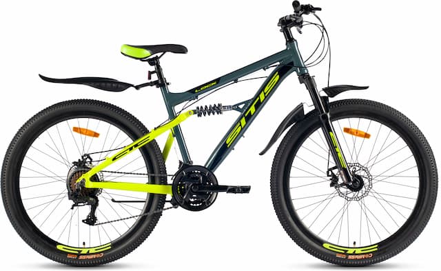Велосипед SITIS LOCK 26" (2024) Dark Grey-Green-Black