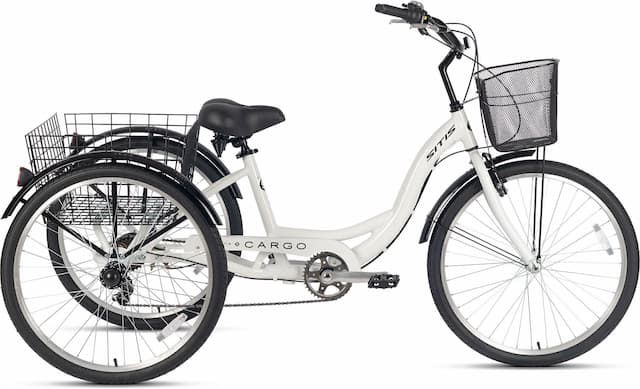 Велосипед трехколесный SITIS CARGO рикша 26 alloy (2025) White-Black