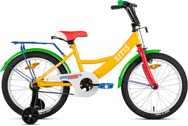 Велосипед SITIS PAMS 18 (2025) Yellow-Green-Red