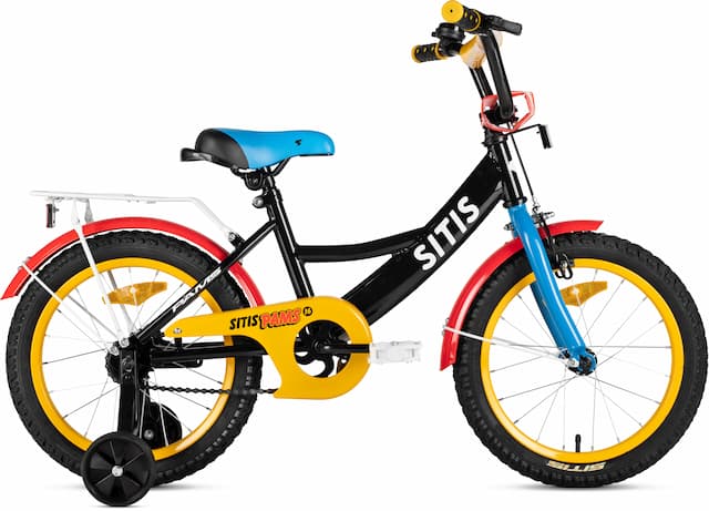 Велосипед SITIS PAMS 16 (2025) Black-Blue-Yellow