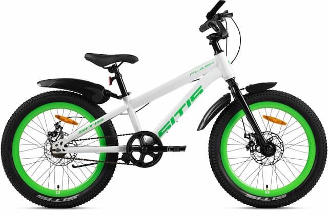 Велосипед SITIS FLASH Regid 1SP 20" (2025) White-Green-Black