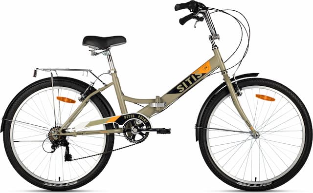 Велосипед SITIS POINT 7sp 26" (2024) Khaki-Black-Orange