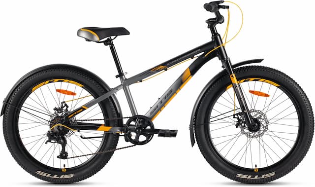 Велосипед SITIS CROSSER Regid 7SP 24" (2024) Black-Grey-Yellow