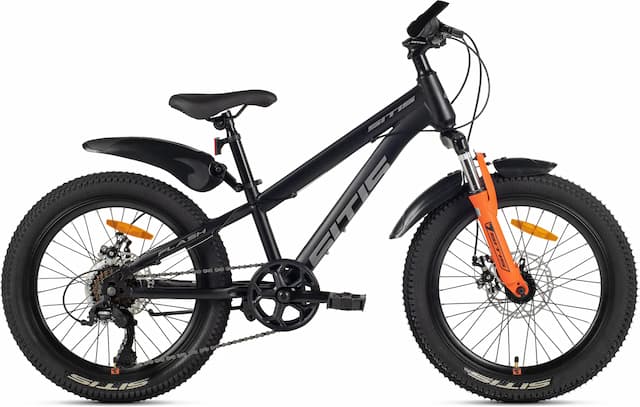 Велосипед SITIS FLASH 7SP 20" (2025) Black-Grey-Orange