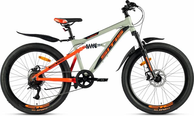 Велосипед SITIS LOCK 24" (2024) Grey-Red-Black