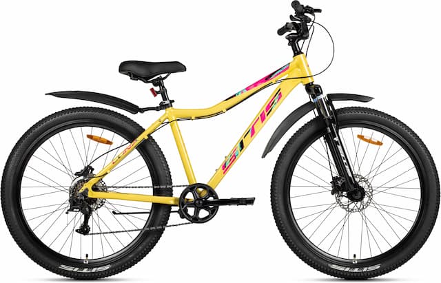 Велосипед SITIS LUNA 7SP HD 27,5" (2025) Yellow-Сrimson-Black