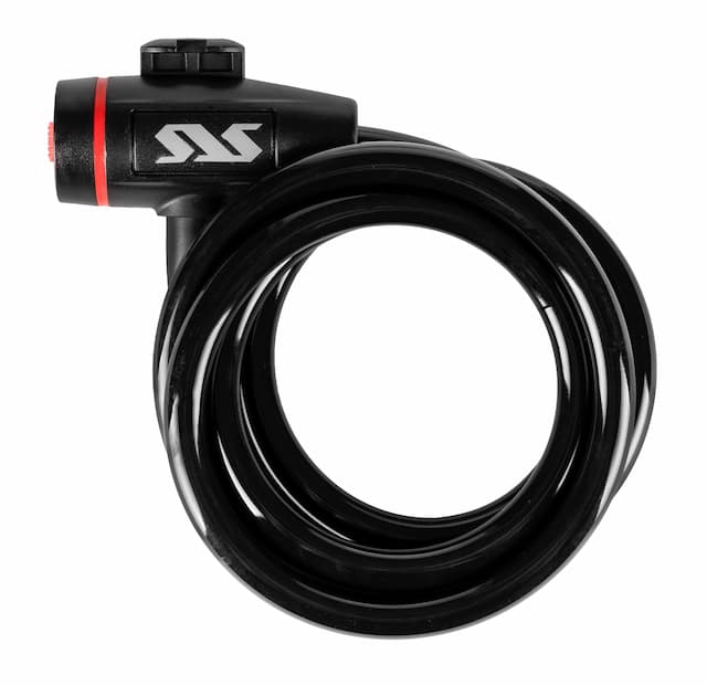 Велозамок STS 2518 10 мм x150 см ключ черный