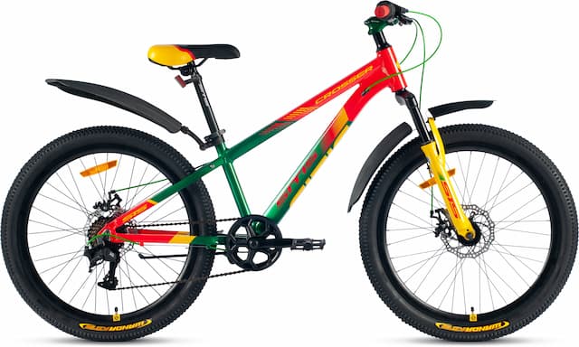 Велосипед SITIS CROSSER 7SP 24" (2024) Red-Green-Yellow