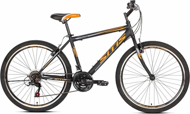 Велосипед SITIS ZERO ZR600 26" (2022) черно-серо-оранжевый