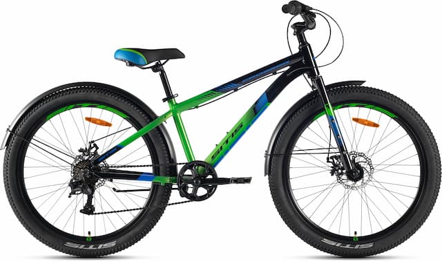 Велосипед SITIS CROSSER Regid 7SP 26" (2024) Black-Green-Navy