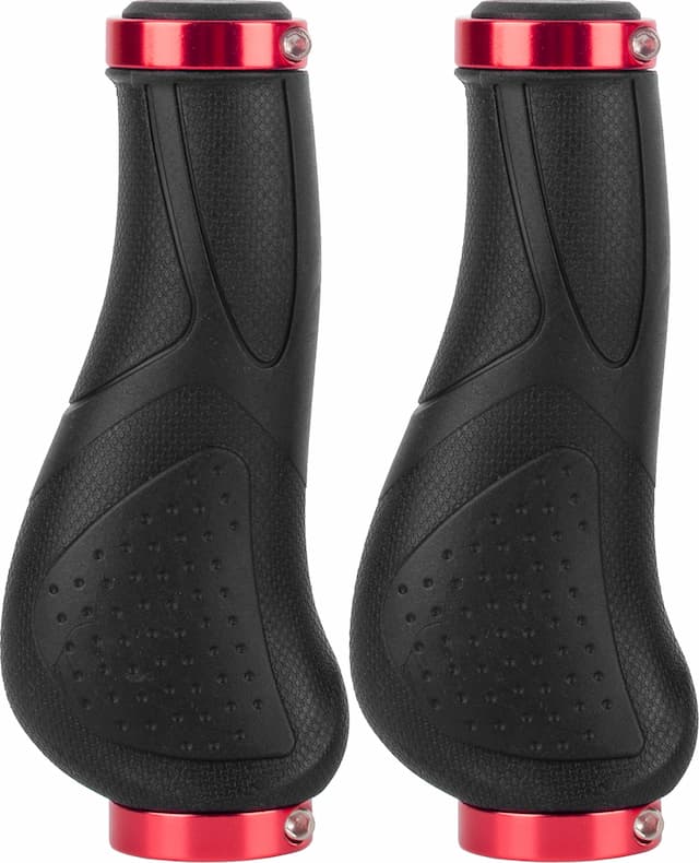 Грипсы STS STS-GR6414 lock-on 135мм анатомические Black- Red