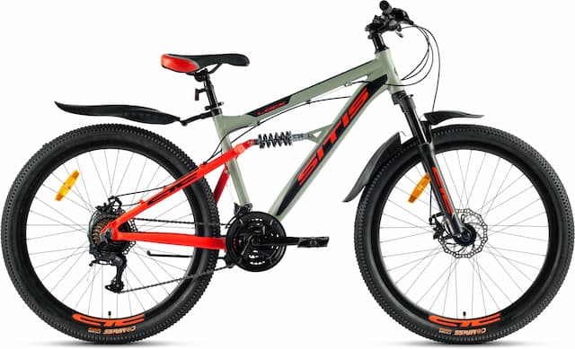 Велосипед SITIS LOCK 26" (2024) Grey-Red-Black