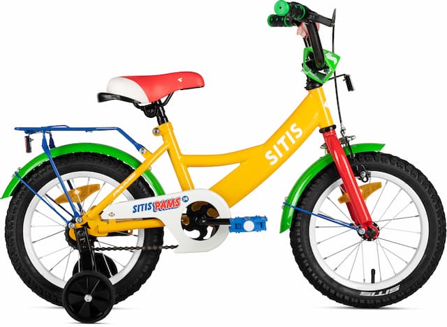Велосипед SITIS PAMS 14 (2025) Yellow-Green-Red