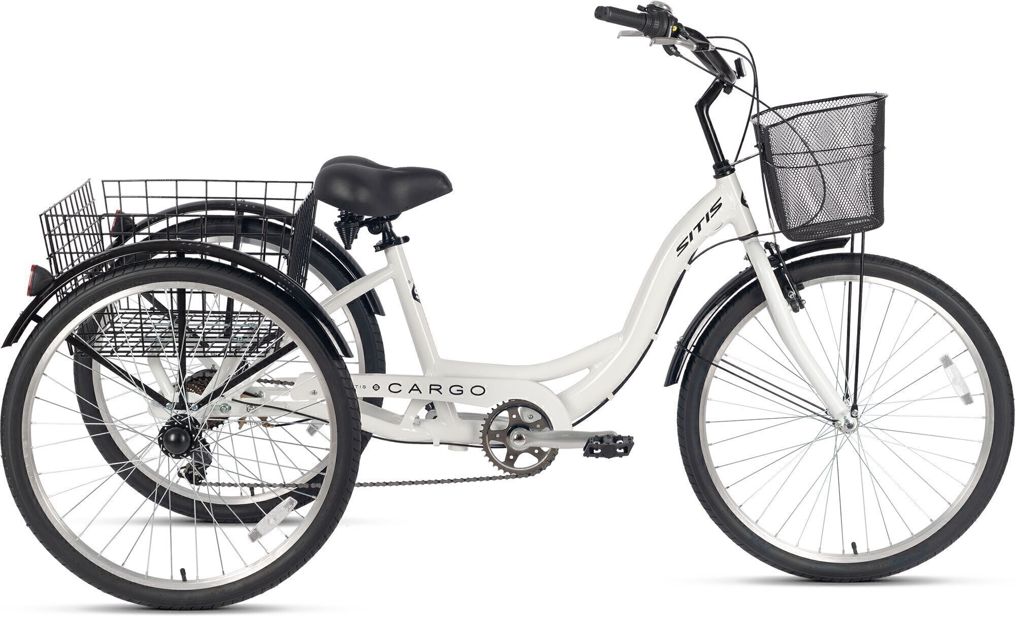 Велосипед трехколесный SITIS CARGO рикша 26 alloy (2025) White-Black