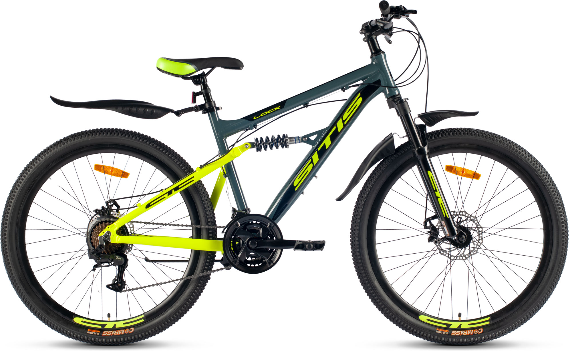 Велосипед SITIS LOCK 26" (2024) Dark Grey-Green-Black