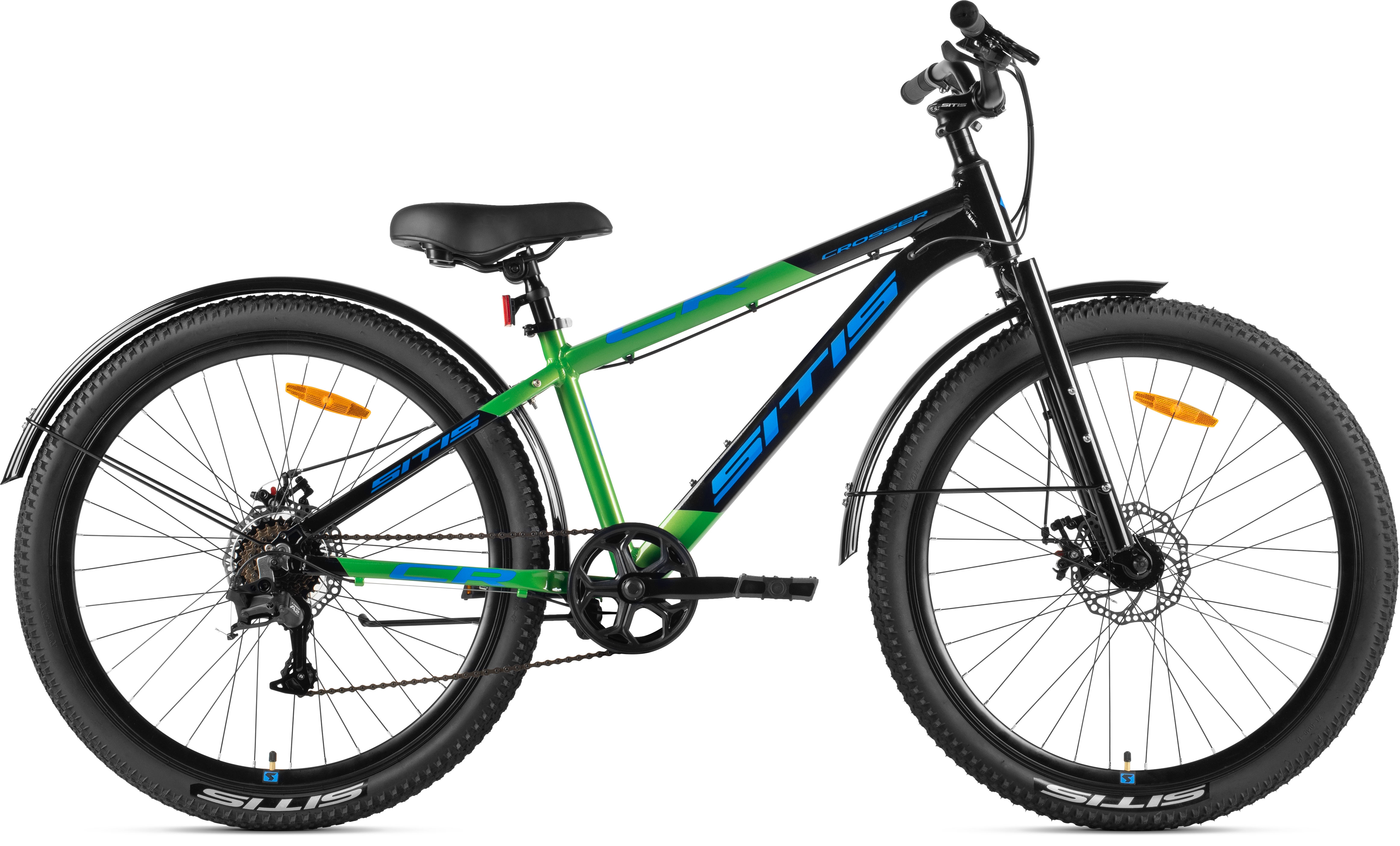 Велосипед SITIS CROSSER RIGID 7SP 26" (2026) Black-Green-Blue