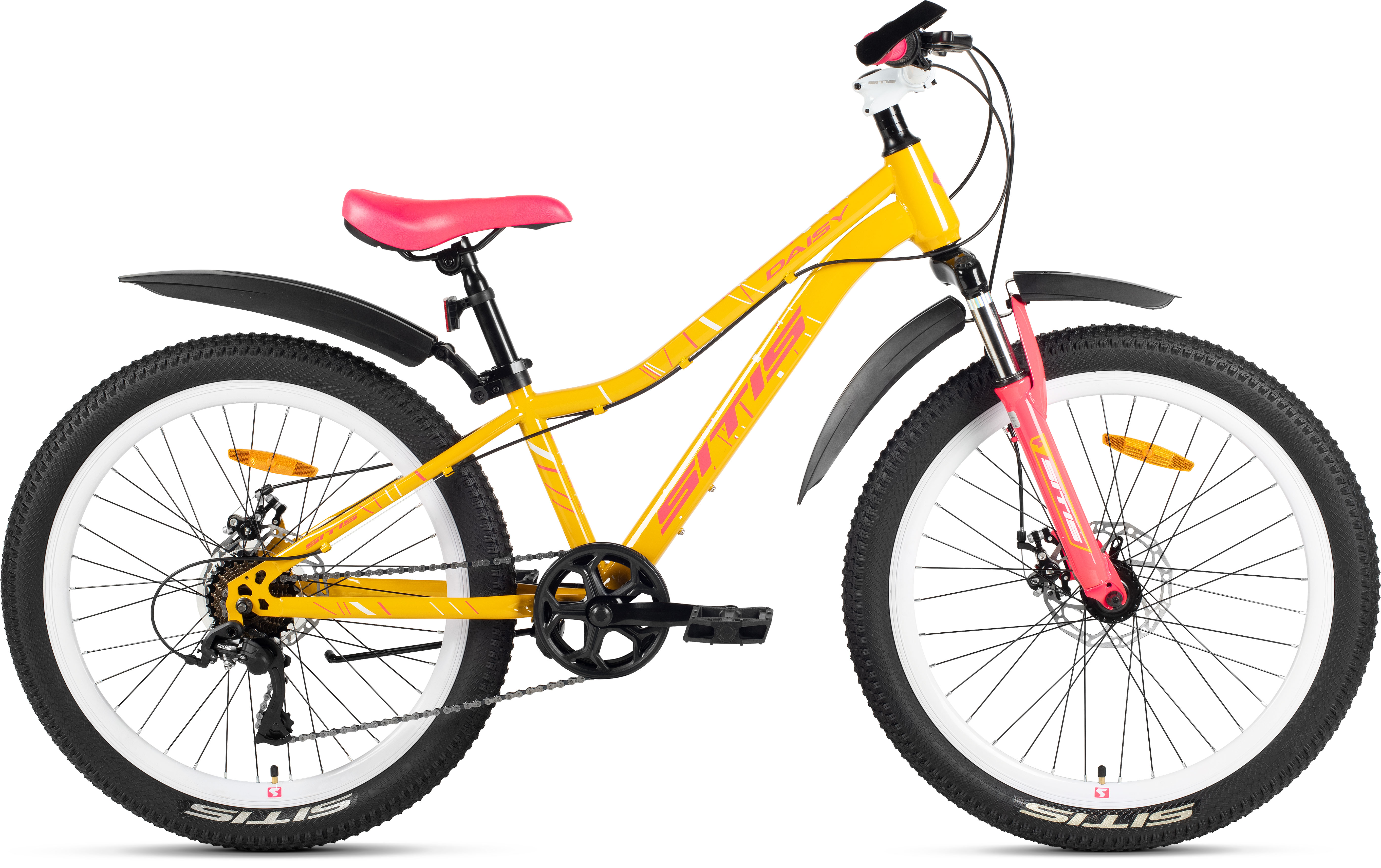 Велосипед SITIS DAISY 7SP 24" (2026) Yellow-Pink-White