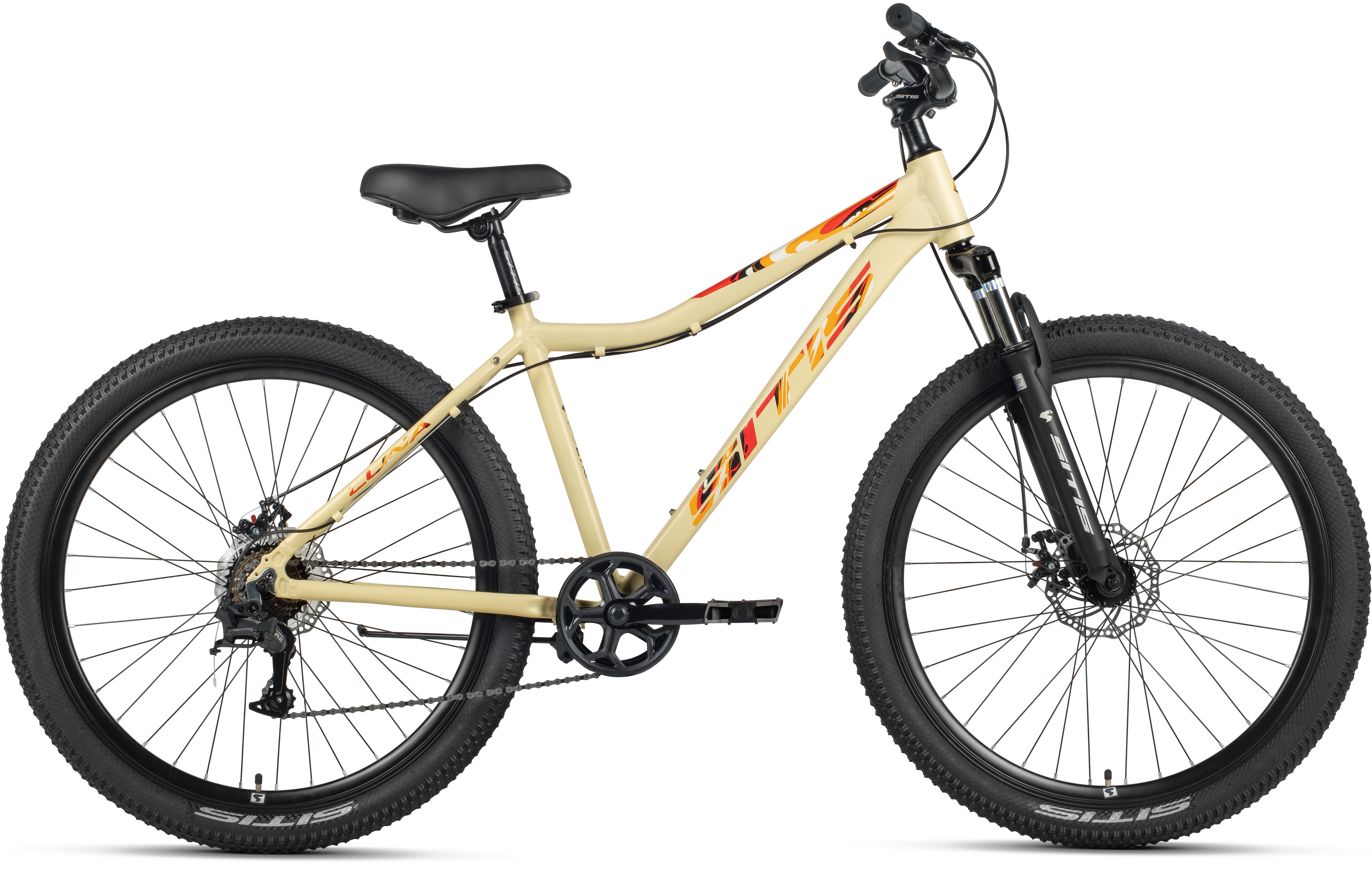 Велосипед SITIS LUNA 7SP MD 27,5" (2026) Beige-Orange-Black