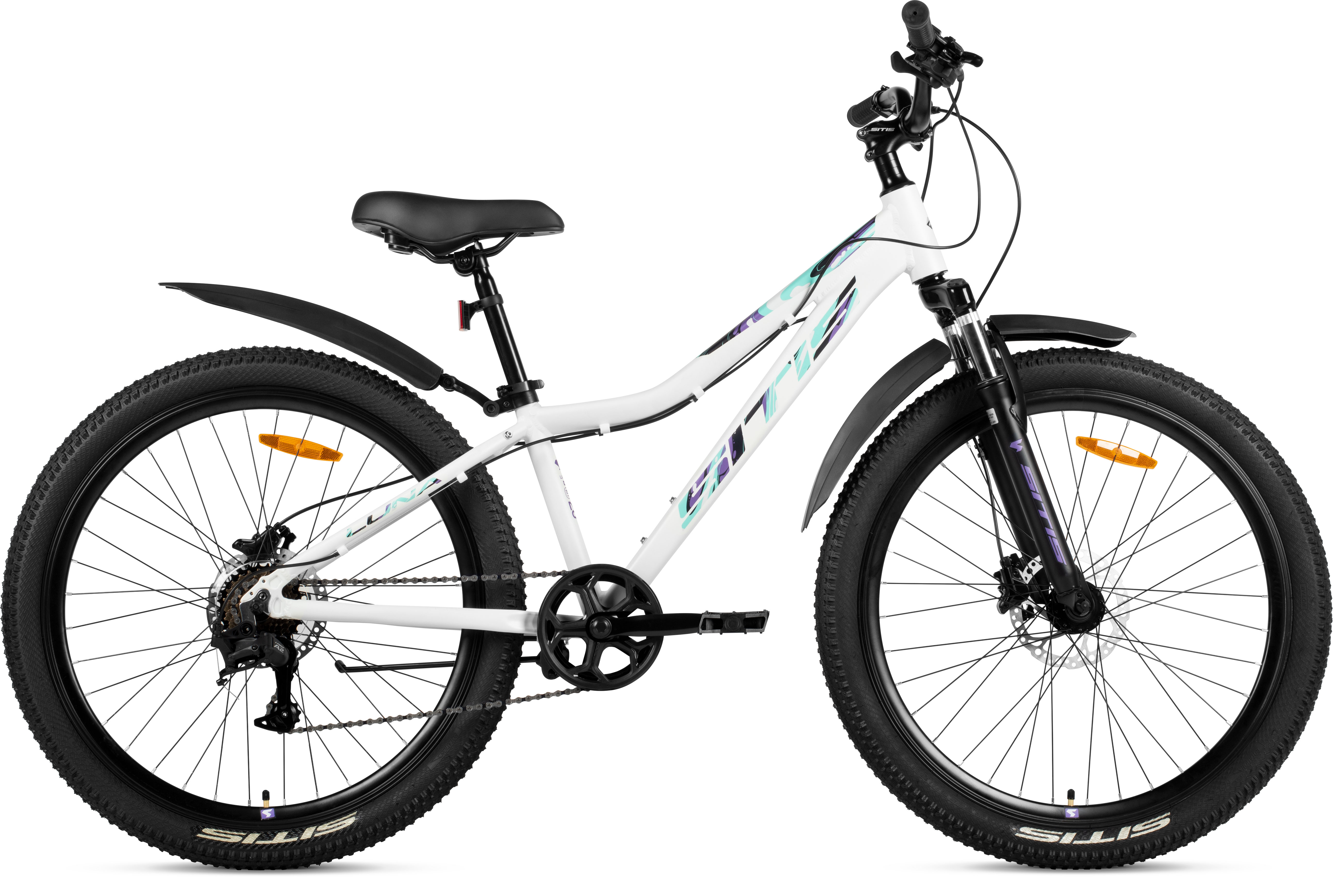 Велосипед SITIS LUNA 7SP HD 26" (2026) White-Tuquoise-Black
