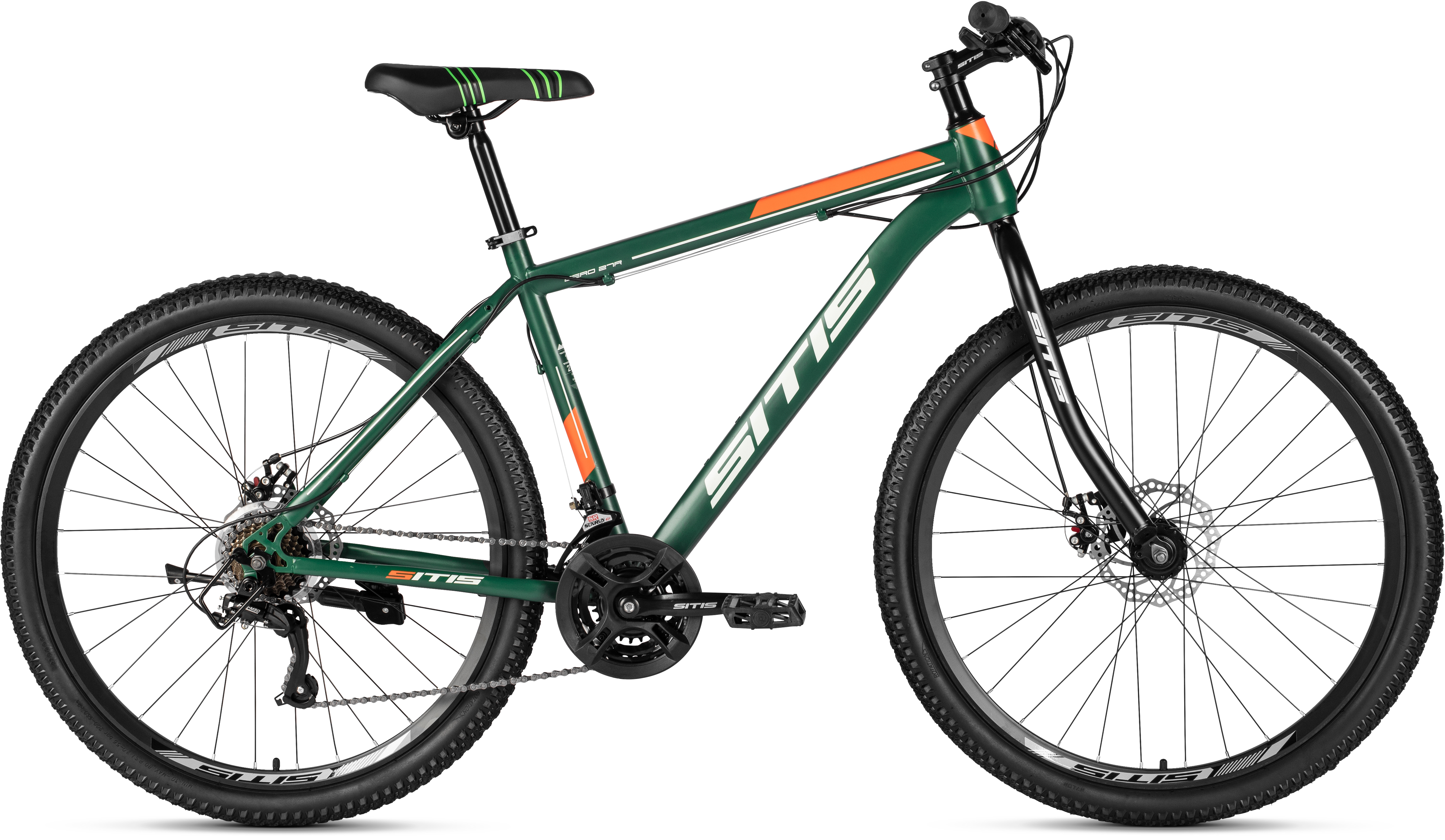 Велосипед SITIS ZERO 21SP MD 27.5" (2026) Green-White-Black